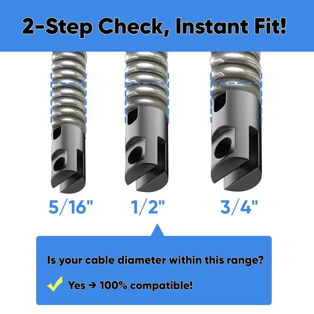 4Piece Drain Snake Attachment Replacement CuttersBoring Bulb Cutter,CCutter,S...