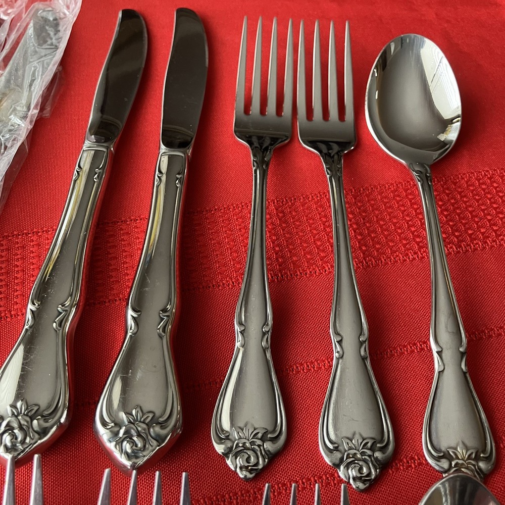 Oneida Arbor Rose Flatware - 14 Replacement Pieces Stainless Spoon Fork Knife