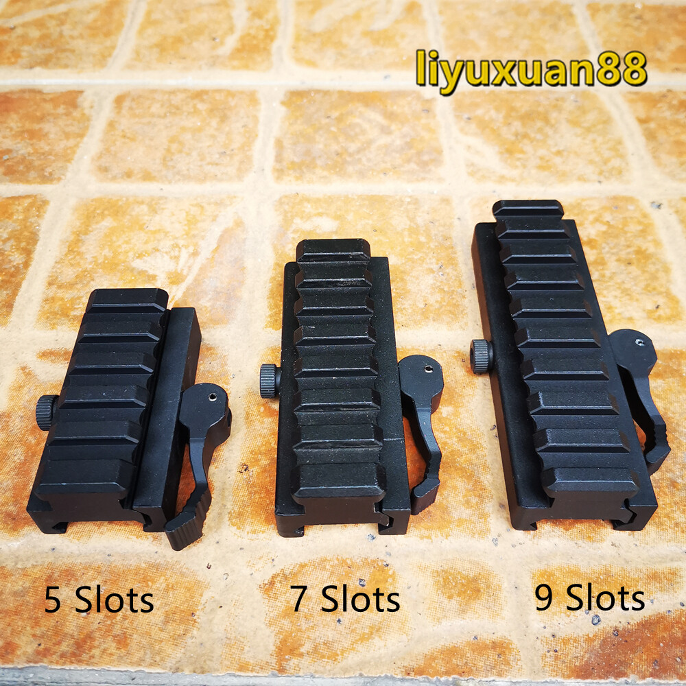 5/7/9 slot Picatinny Rail Base QD Quick Release Riser Scope Mount Adapter