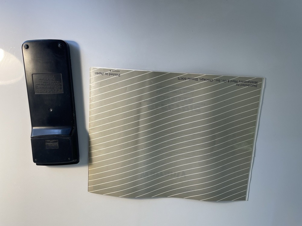 signiture 2000 vhs model 22050 operating manual and controller