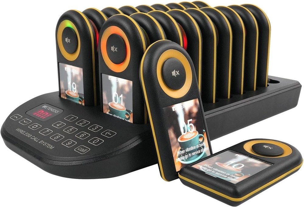 RETEKESS TD169 wireless calling system pager for restaurant PC function 20 Pager