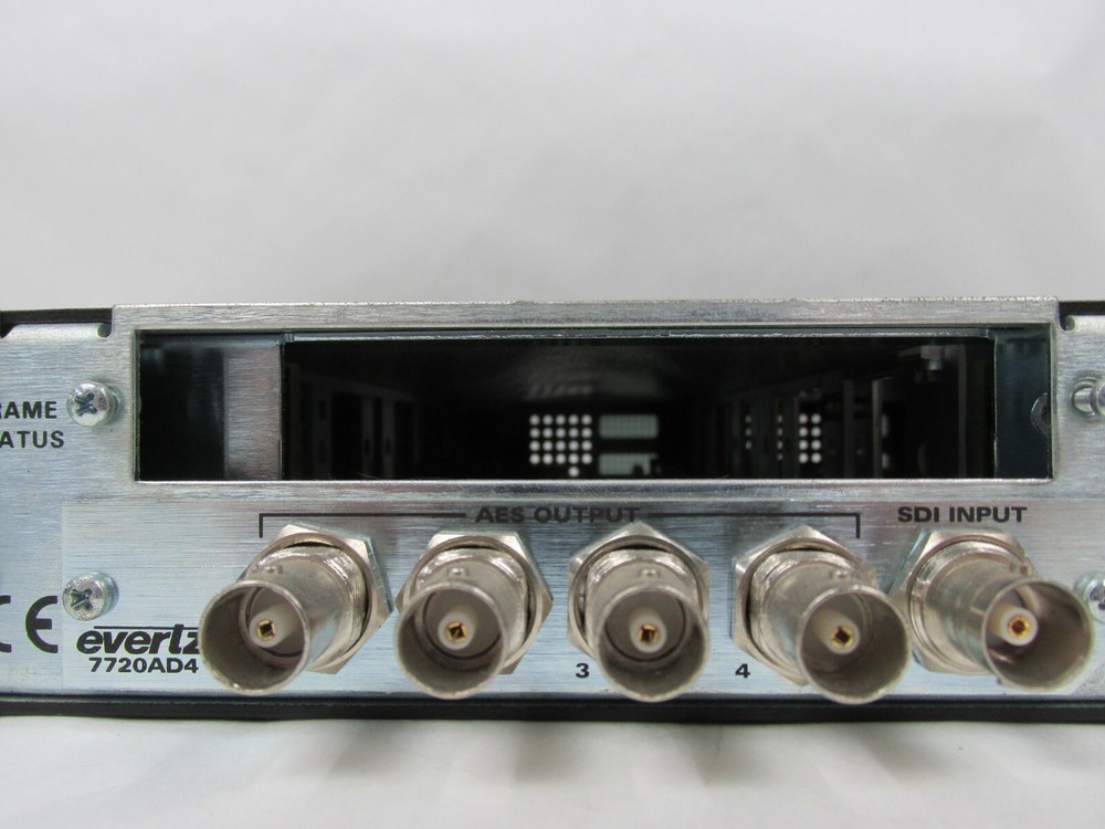 Evertz 7701FR Multiframe w/ Quad Delay 7740DLY-AES4 + De-Embedder 7720AD4 7701PS