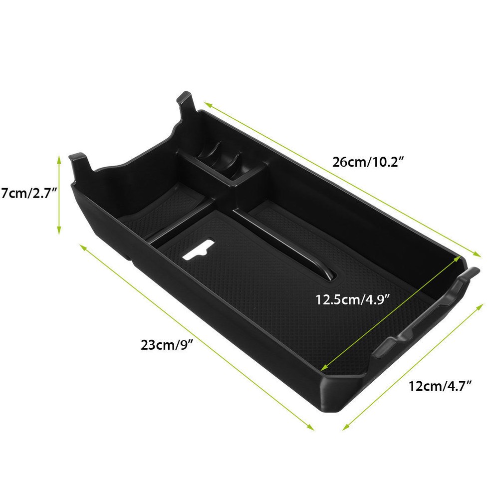Black Console Organizer Armrest Compartment Storage Holder For Benz C GLC Class