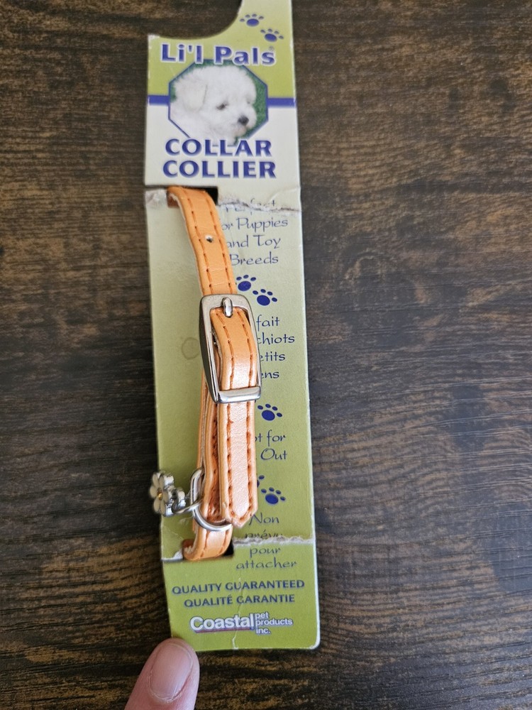 Li'l Pals Adjustable Collar - Orange  6"-8" Long