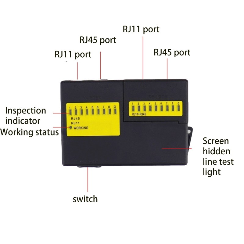 RJ45 Cable Tester Lan RJ45 CAT5 LAN Cable Tester Networking Tool