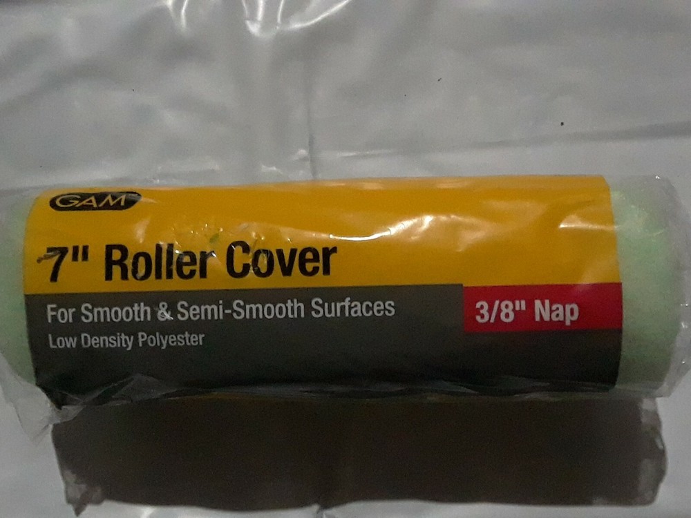 7" Roller Cover; 3/8 " Nap; GAM; #101400-13716