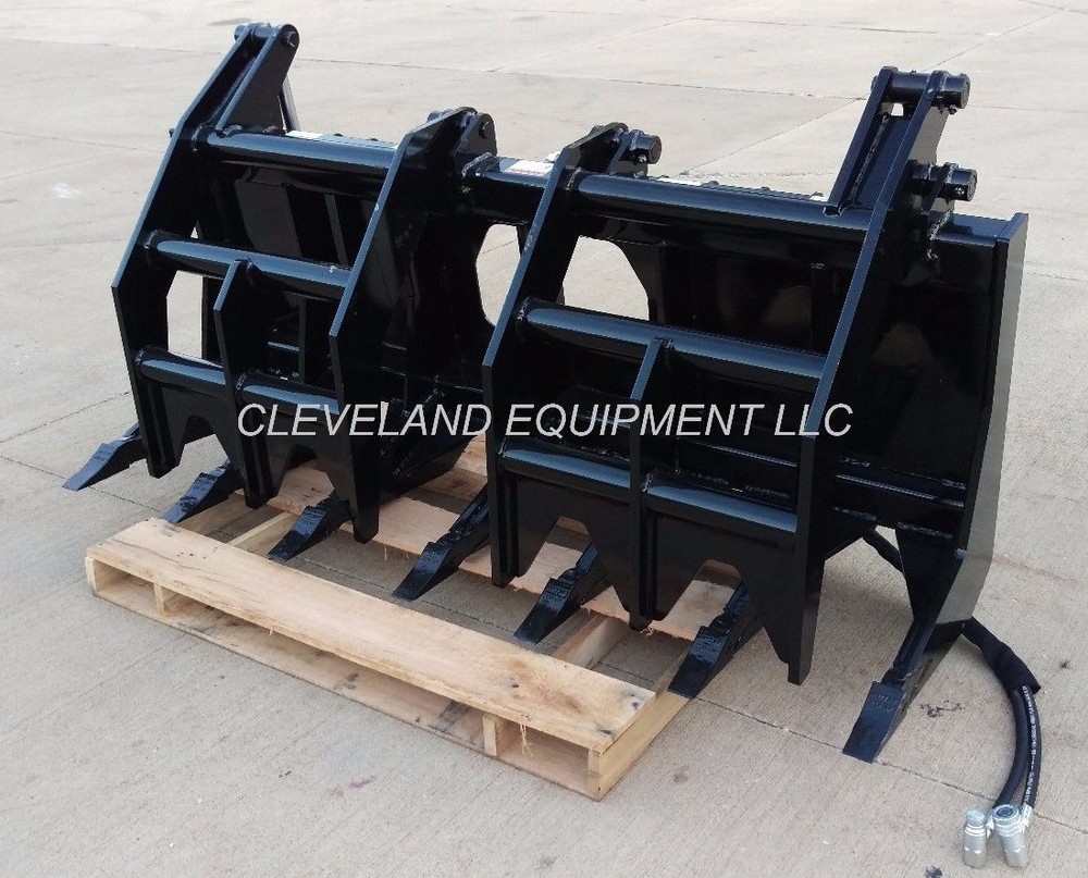 NEW 72" SEVERE-DUTY ROOT GRAPPLE RAKE ATTACHMENT Skid-Steer Loader Clam-shell 6'
