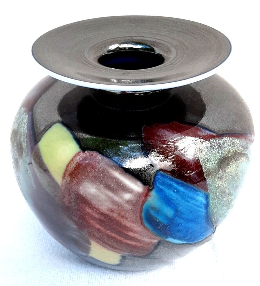 Studio Art Vase 5 1/4" tall signed MAR
