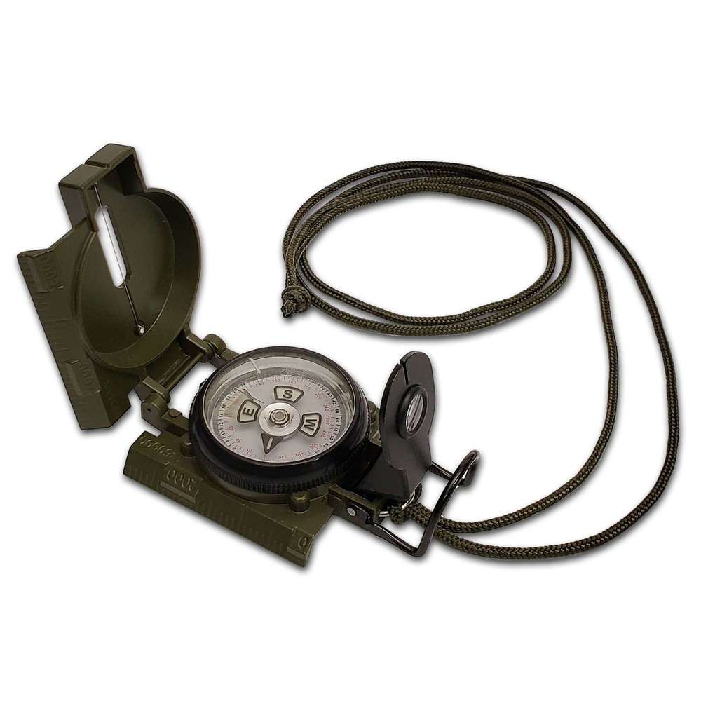 Compass Navigation Package - Traditional Military Lensatic Compass - Everything