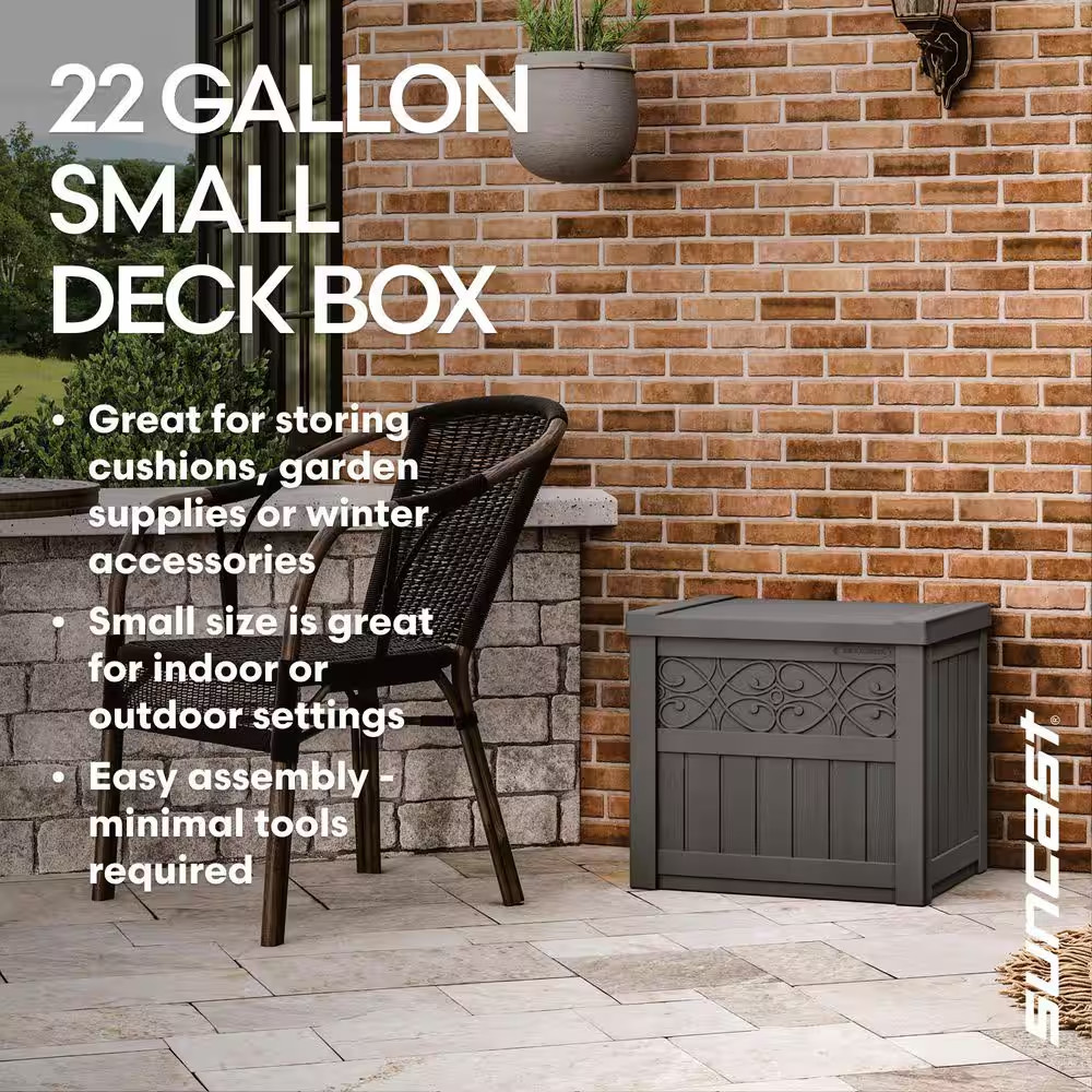 Trellis 22 Gal. Plastic Deck Box
