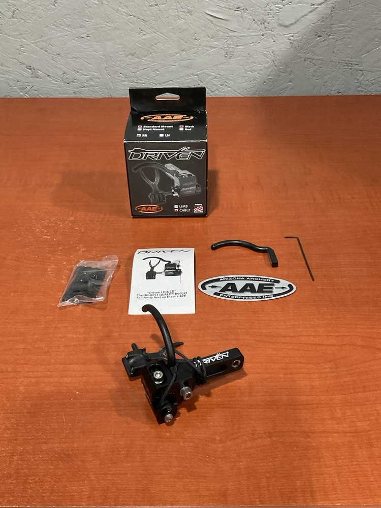 AAE Driven Drop Away Containment Arrow Rest Black RH Cable Driven Standard Mount