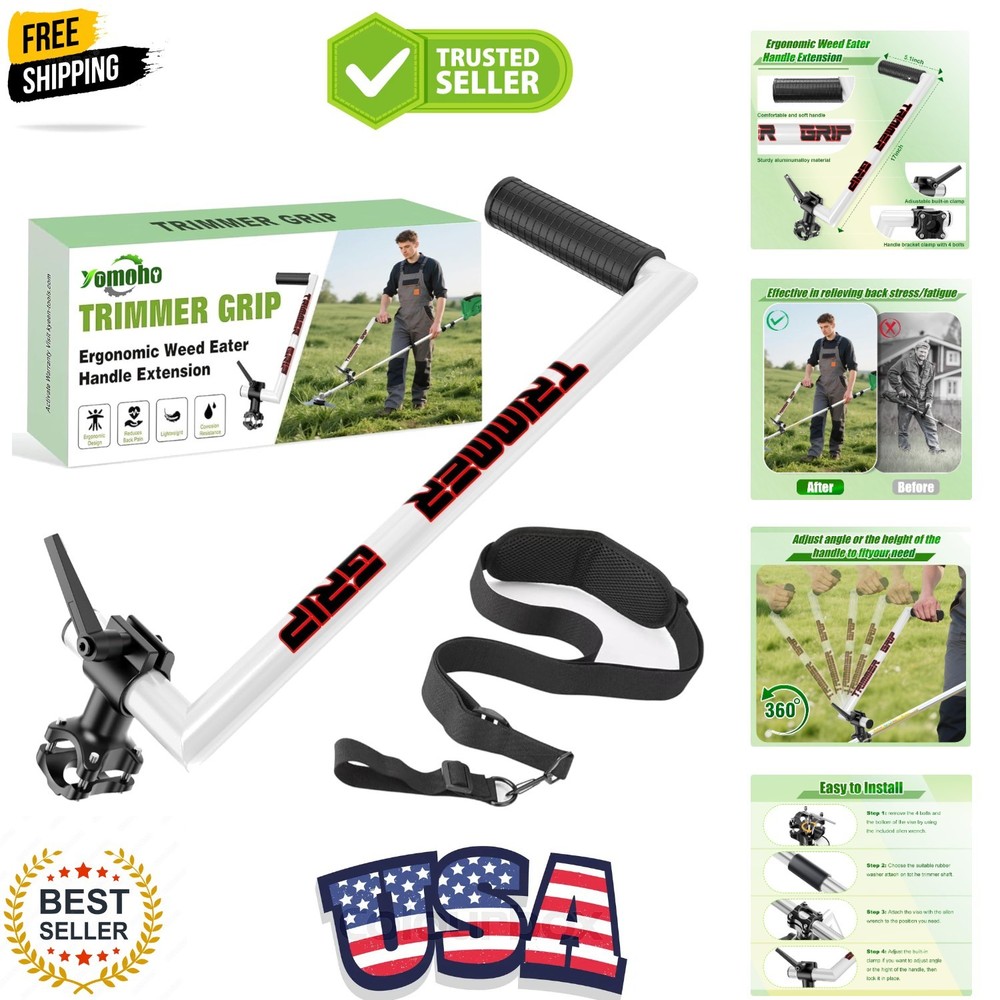 Upgraded Ergonomic Trimmer Grip, String Trimmer Handle, with Trimmer Shoulder...
