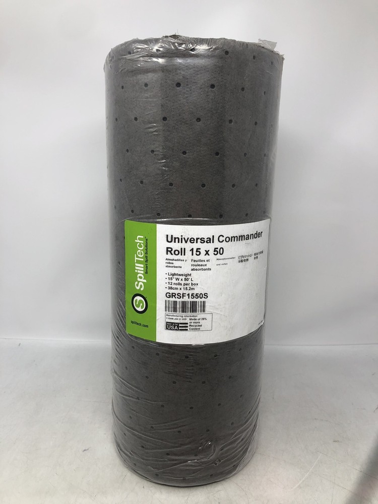 SpillTech Universal Commander Absorbent Roll 15" x 50' Lightweight