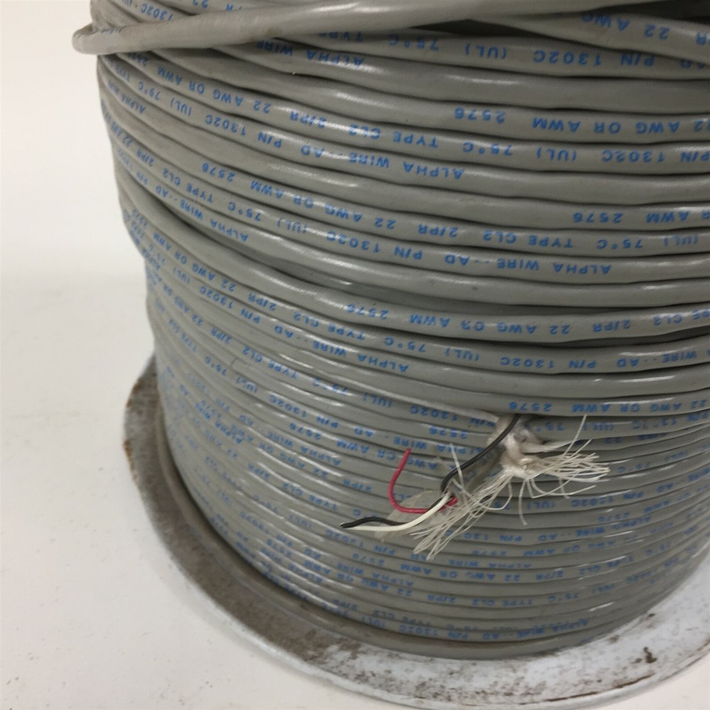 Alpha 1302C 4/C 22awg Solid TC .010 PVC Jacket 1000'