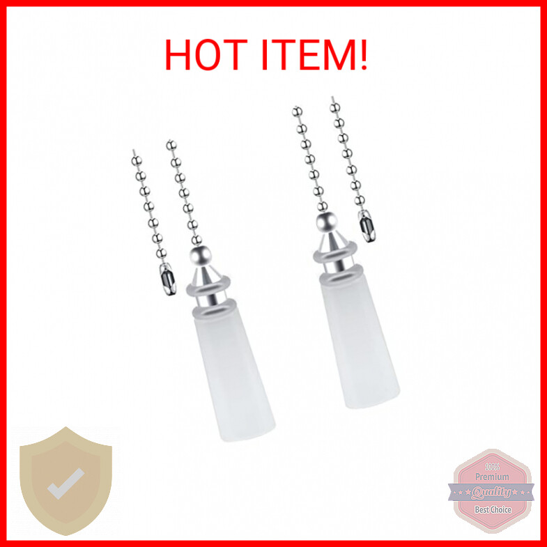 2Pcs Ceiling Fan Pull Chain Glow in The Dark,12in Crystal Ceiling Fan String Pul
