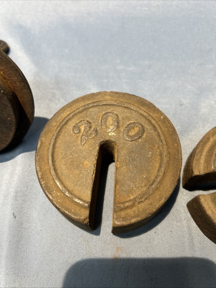 Vintage Platform Scale Weights And Hanger