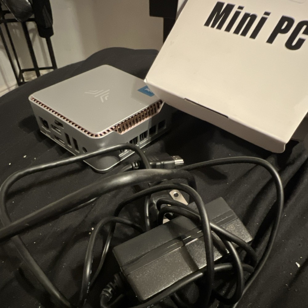 Intel Mini PC Silver Desktop Computer Compact Form Factor Sleek Design