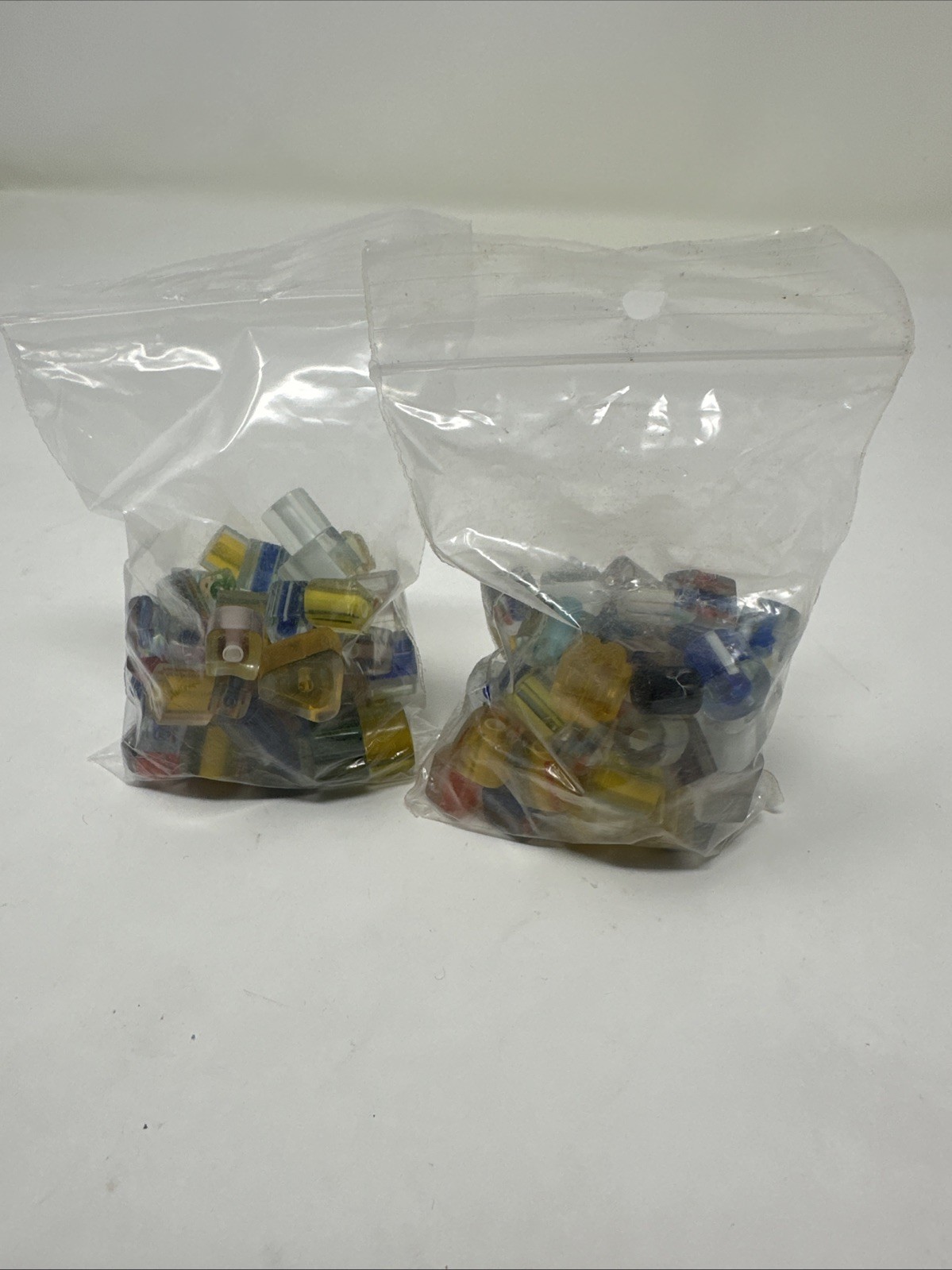 100 grams glass beads - transparent colors and shapes