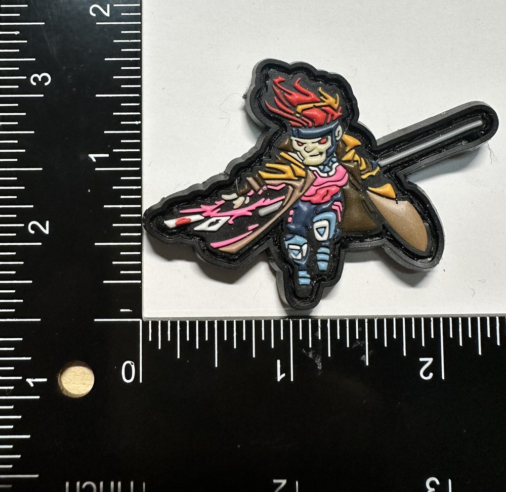 Gambit marvel xmen pvc rubber morale ranger eye patch Edc