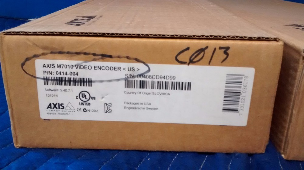 Axis M7010 Video Encoder P/N: 0414-004 For Security Camera and Video [CTNO]