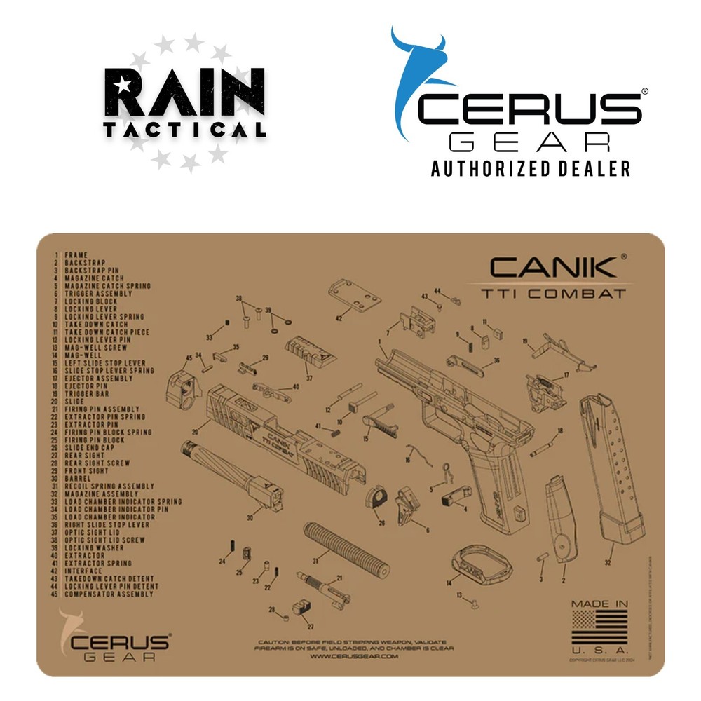 CANIK TTI COMBAT SCHEMATIC Handgun Mat FDE