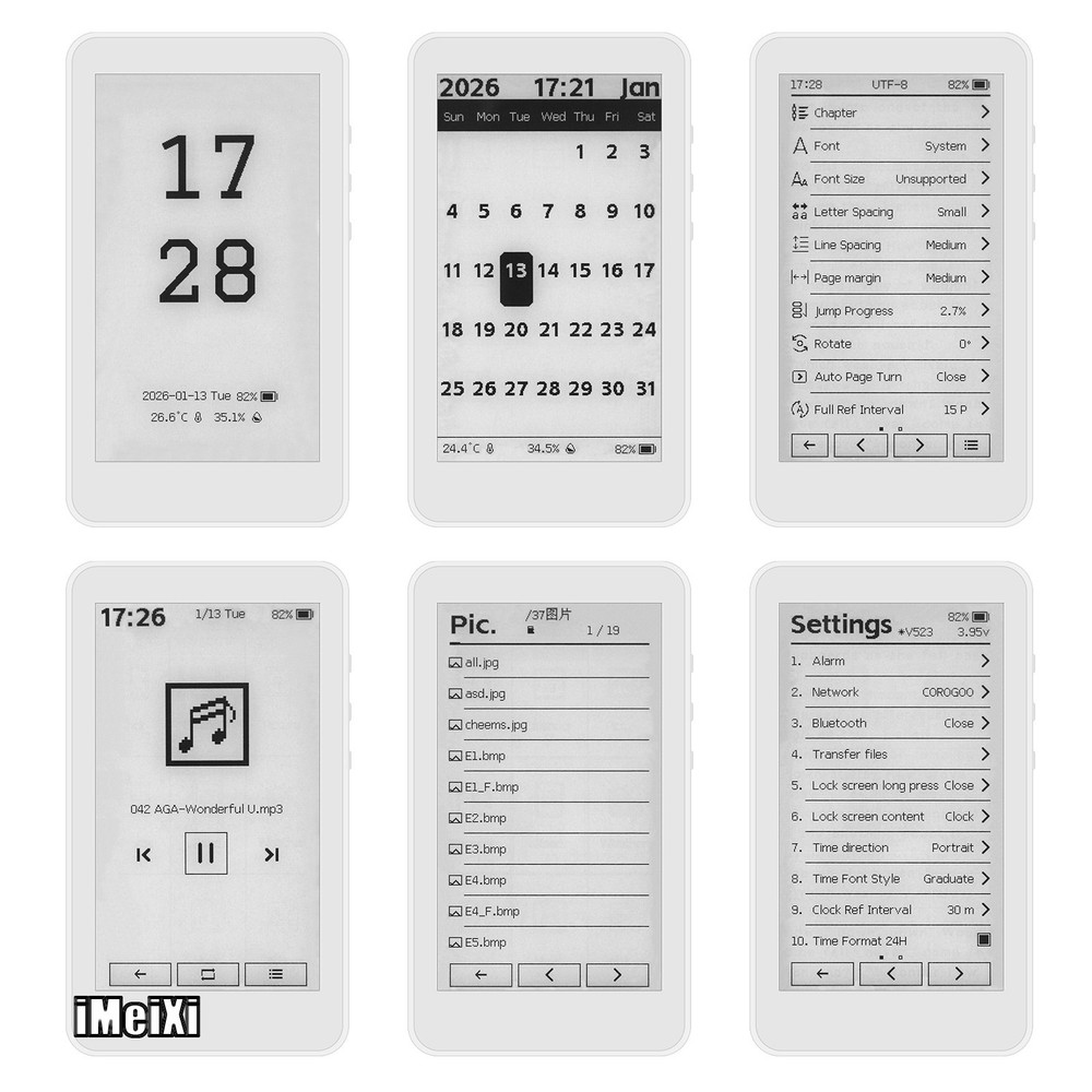 HamGeek M3 Portable E-Book Reader Touch Screen E-Paper 10-Level E-Ink Display