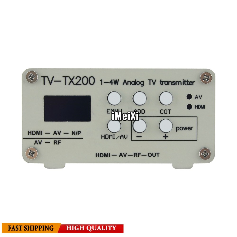 TV-TX200 VHF/UHF Analog TV Transmitter Support HD/AV Input Analog Signal