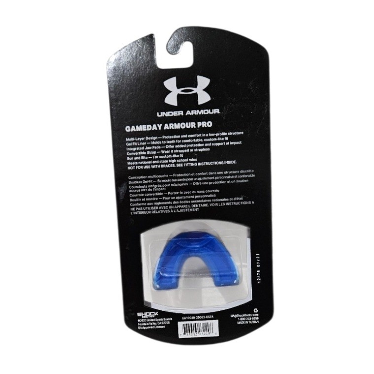 Under Armour Gameday Pro Adult Mouthguard Boil & Bite Low Profile Strap New