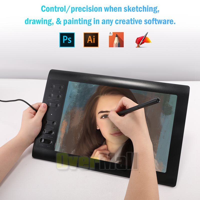 VIN1060 Plus Graphic Drawing Tablets Digital Pen Tablet for Mac, Windows Android