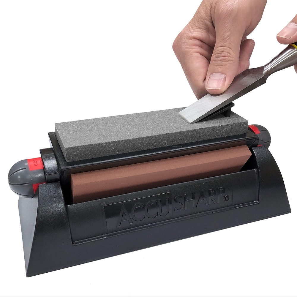 AccuSharp Stone Knife & Tool Sharpening System - Tri-Stone Knife Sharpener Kit