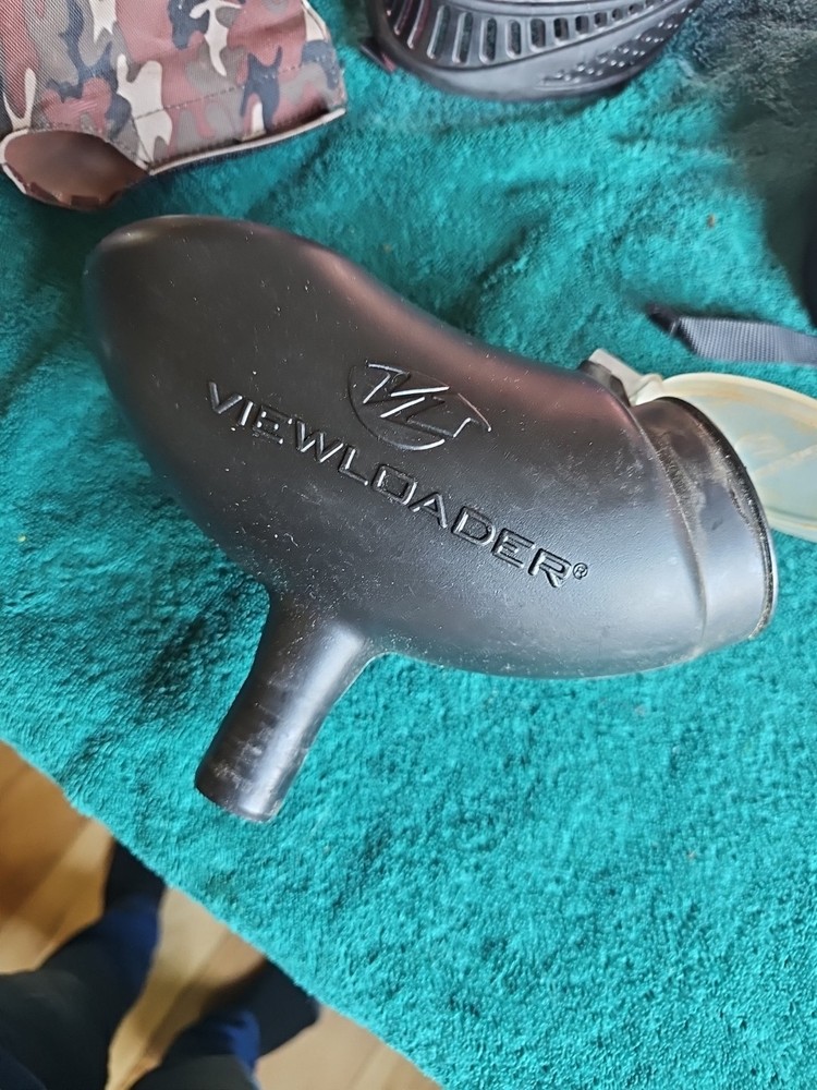 paintball viewloader hopper w/camo sleeve loader