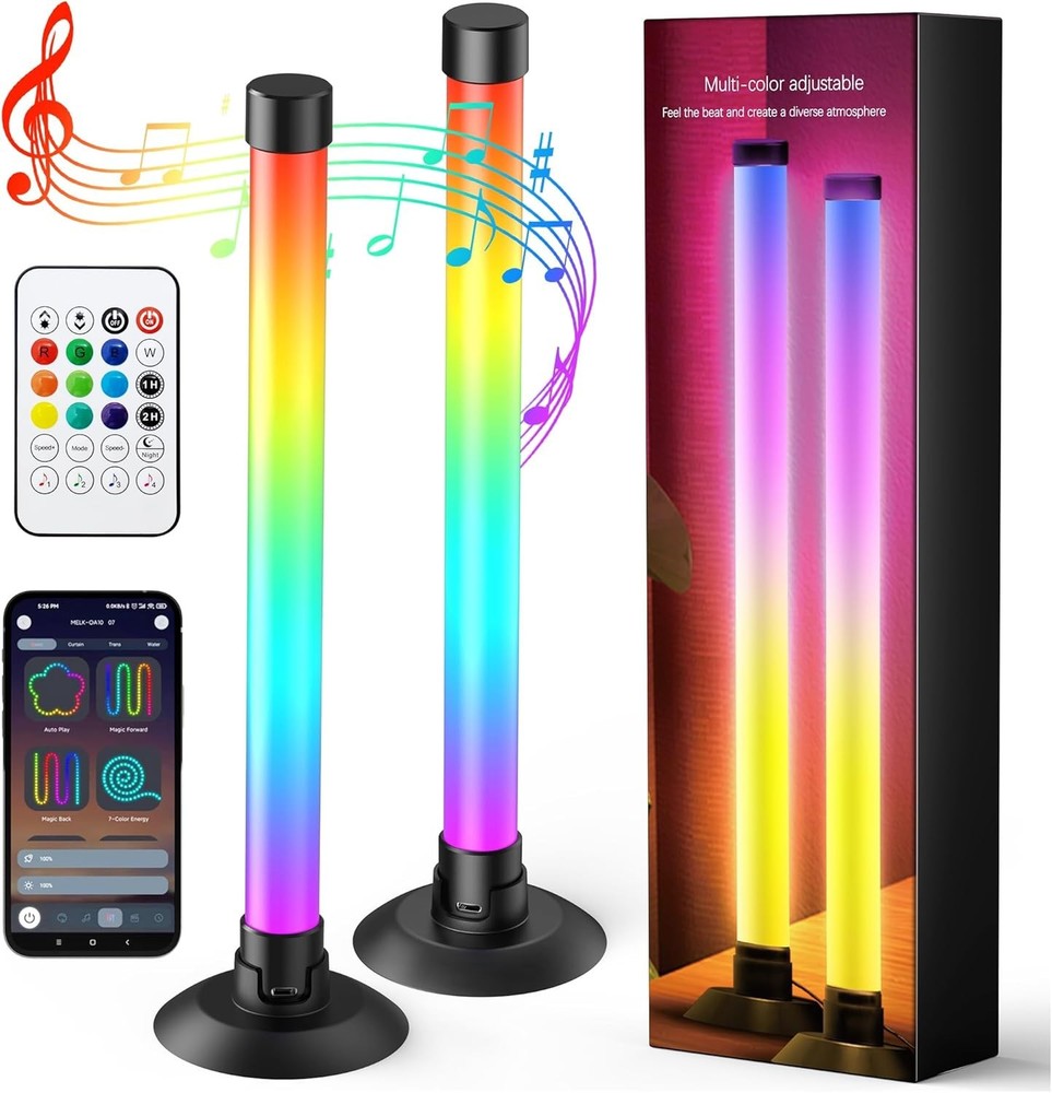 LED Light Bar Music Sync Color Changing TV Backlight App & Remote Control