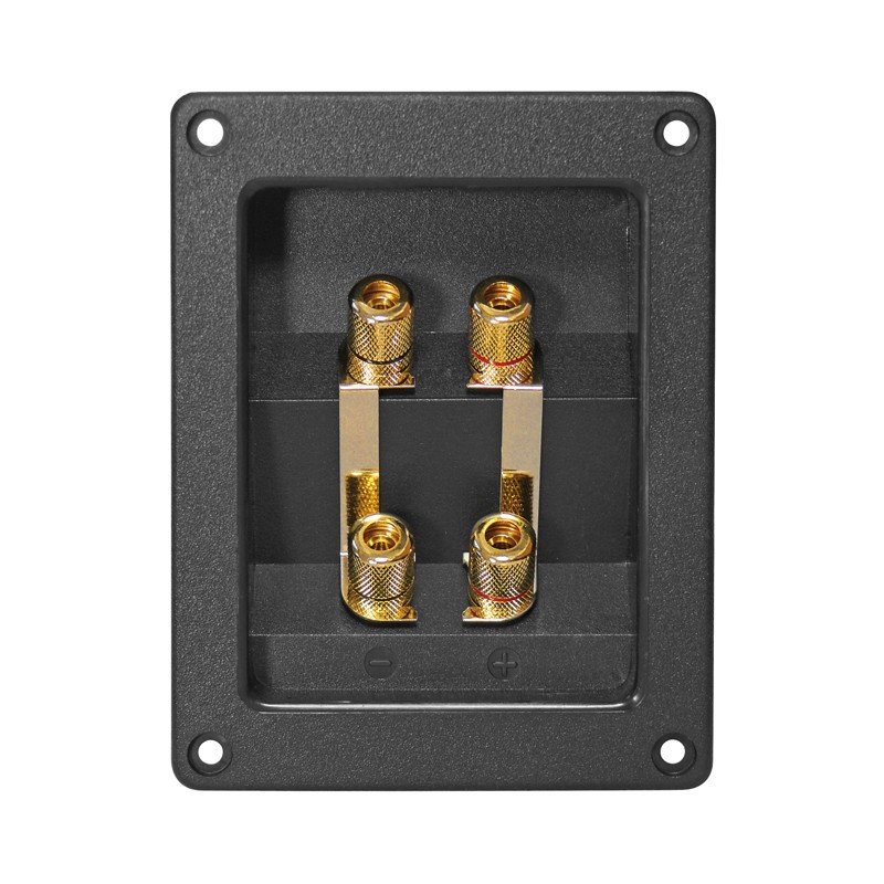 Speaker Connection Bi-Wire Rectangular Terminal Double Gold-Plated 1 Piece