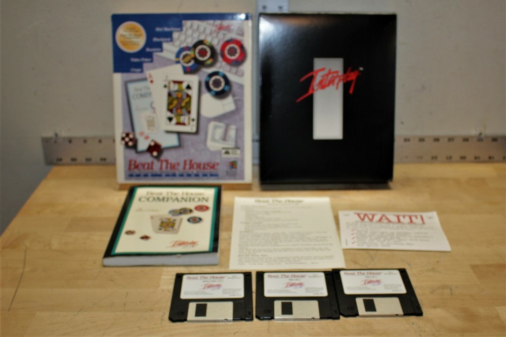 Interplay BEAT THE HOUSE Ultimate Gaming Tutor & Simulator Vintage Computer Game