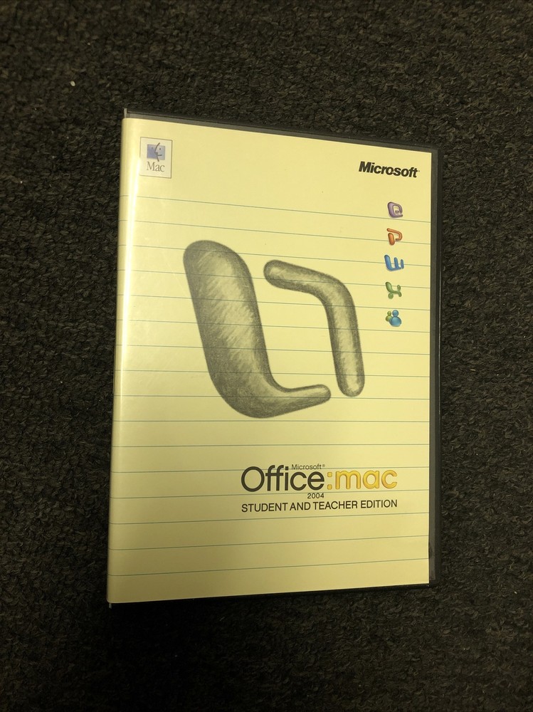 Microsoft office 2004 for Mac student and teacher old version 3 User Installs