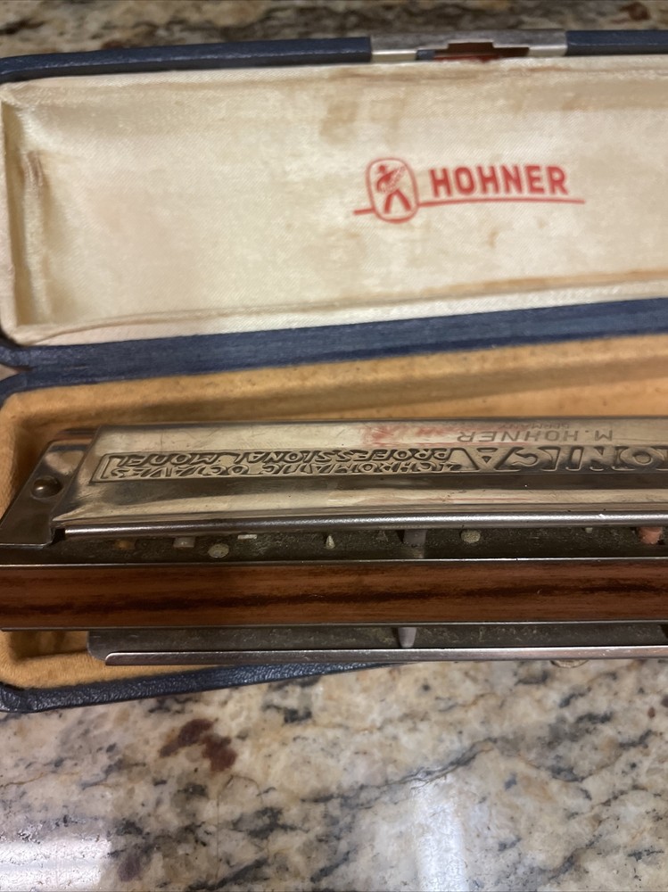 M Hohner Professional 64Chromonica 4 Chromatic Octaves Harmonica In Case