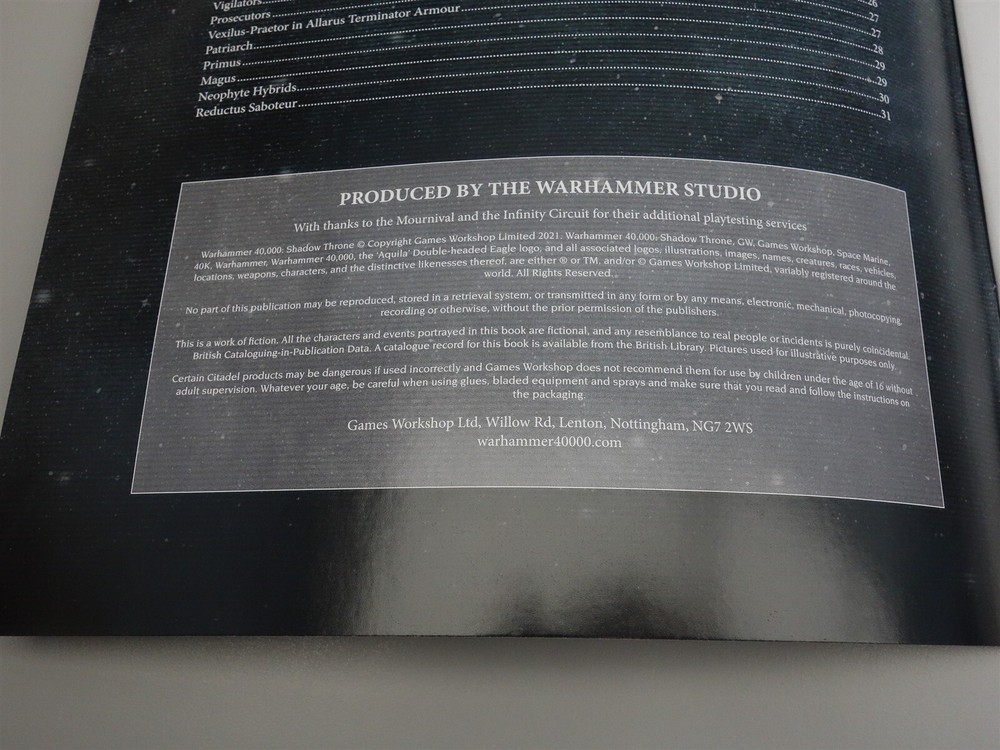 Warhammer 40K: Shadow Throne Campaign Book