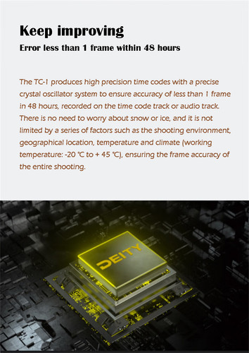 DEITY TC-1 Wireless Timecode Box Generator Microphone Time Code Video Recording