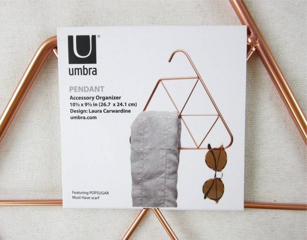 NWT Umbra Hanging Pendant Accessory Organizer, Metal, Triangular Shape