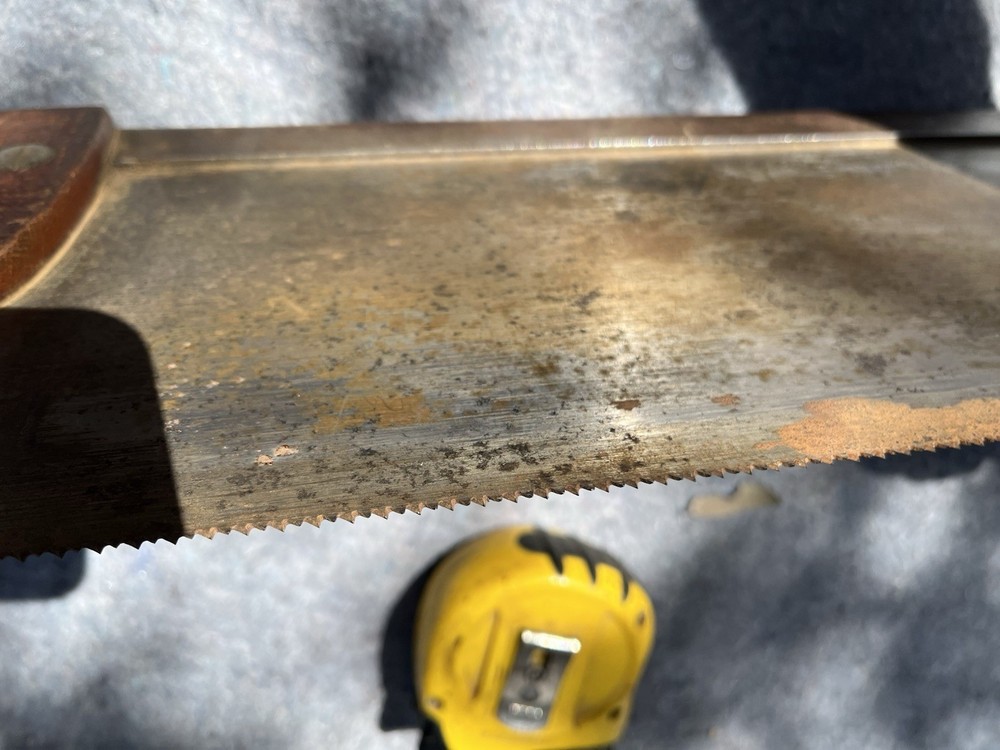 Disston Stanley Miter Box Saw 27 3/4 “ Blade Very Sharp Teeth Nothing Broken