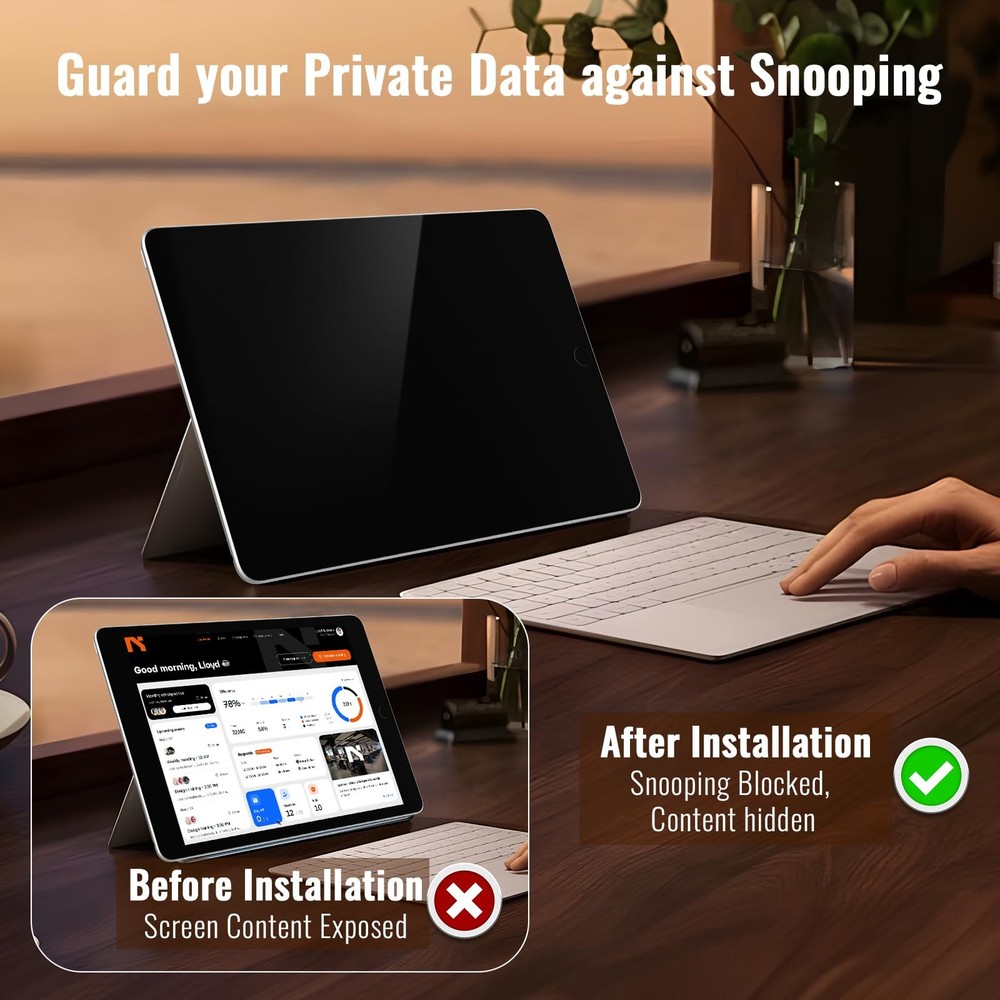 avakot Privacy Screen Protector 1 Pack for iPad 9th/8th/7th Gen 10.2", black