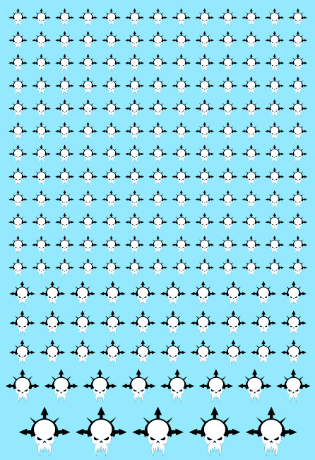 A6 -  Slaughter Skulls Transfer Sheet