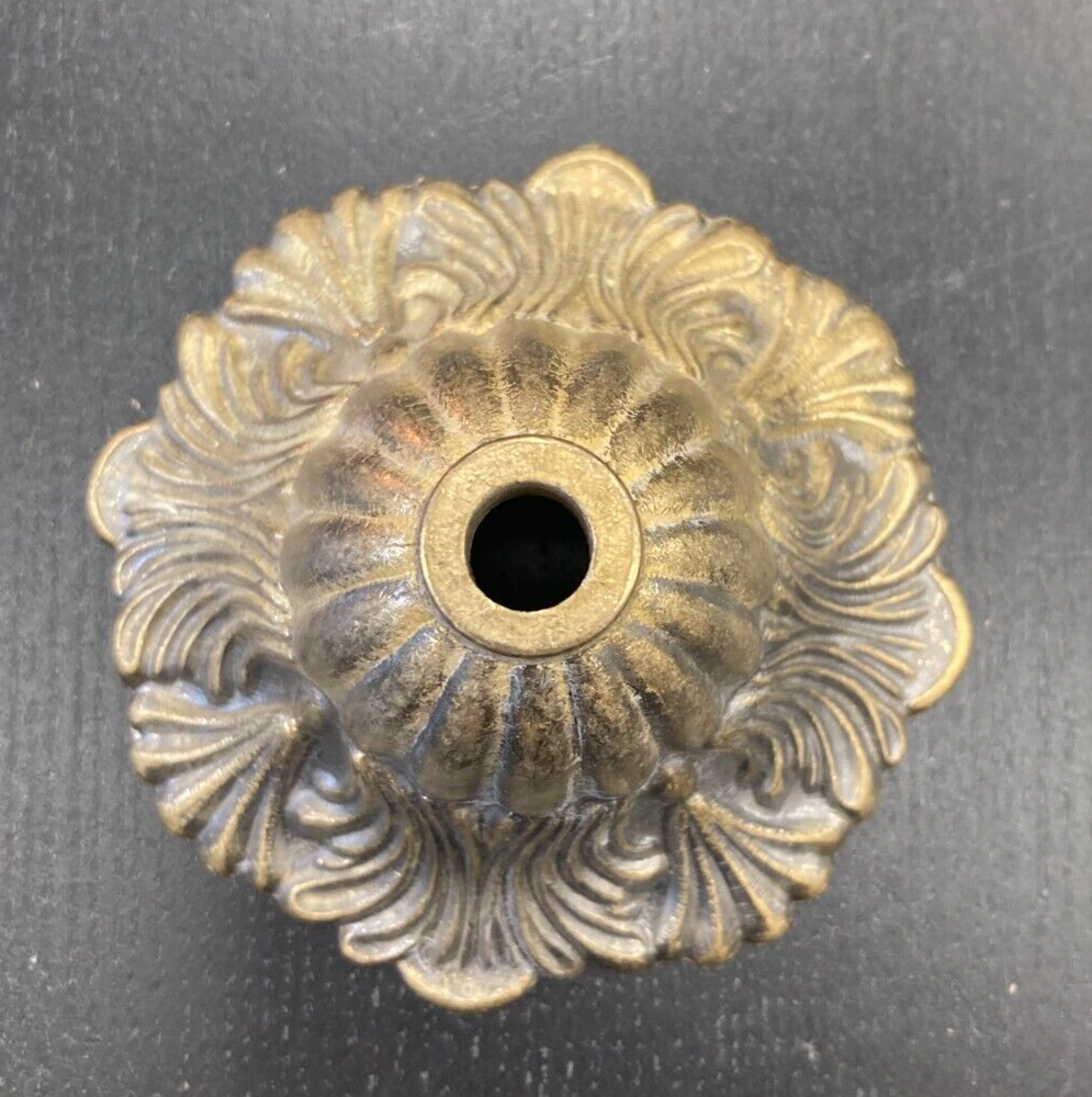 Small Cast Brass Decorative Ceiling Rose