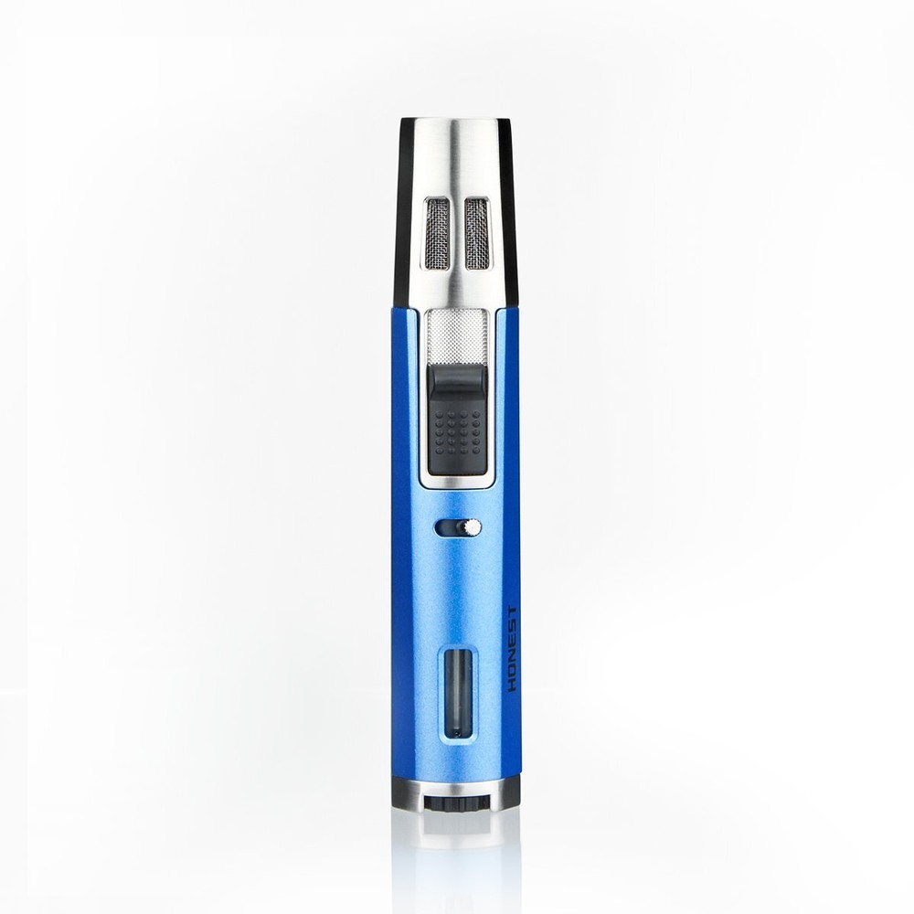 Refillable Butane Torch Lighter Adjustable Cigar Gas Lighter 2 Jet Flame Lighter