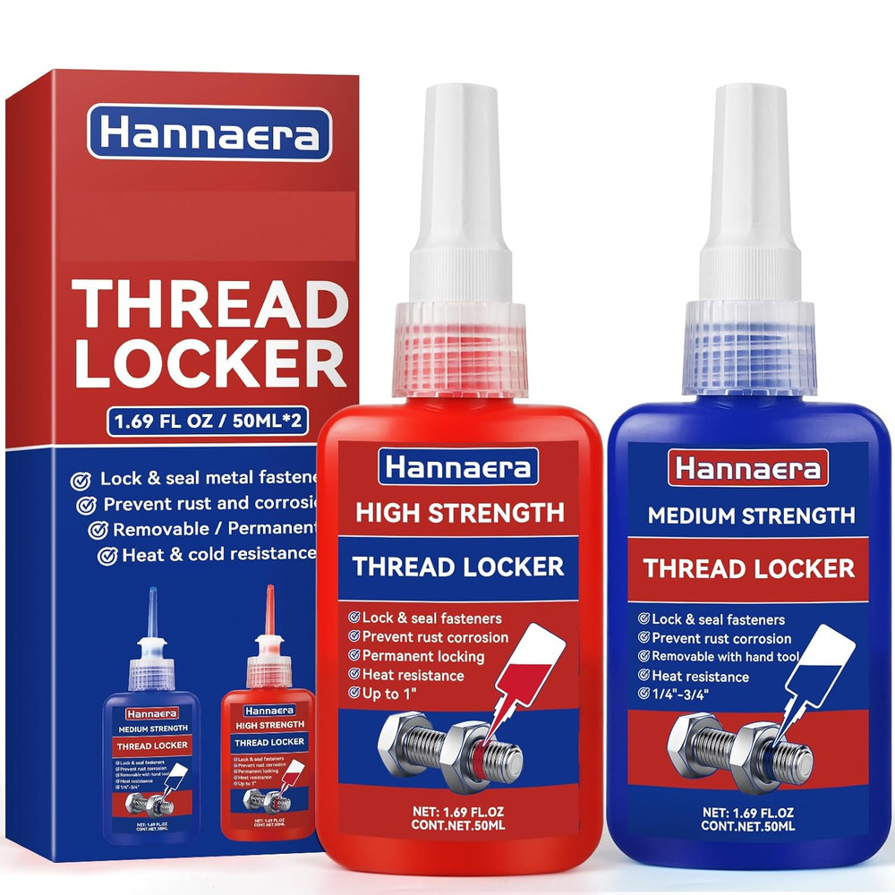 Thread Lock Blue and Red, Threadlocker Medium and High Strength, Thread Locker f