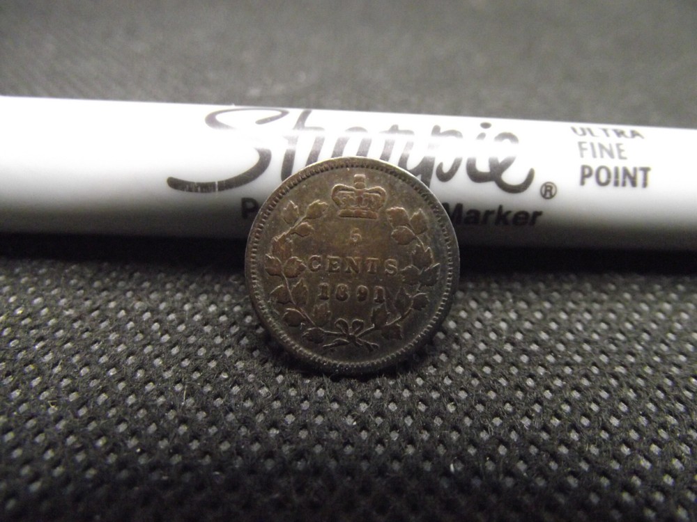 Canada 1891 Silver Five Cents