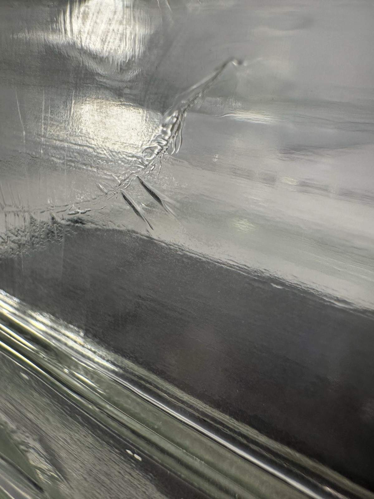 Vintage Glass Block 7.75 X7.75 X3.8 Very Thick and Heavy Made In Germany