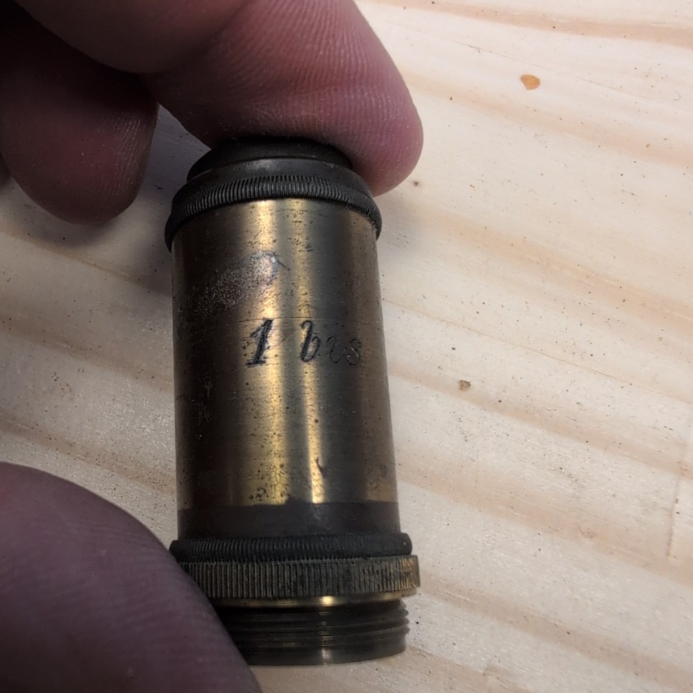 Antique Nachet Paris Large-Field Compound Microscope c1900 Mechanical Brass