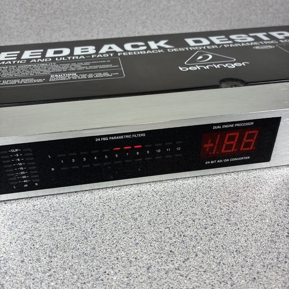 Behringer Feedback Destroyer FBQ1000 Rack Mount Parametric Equalizer Ultra Fast