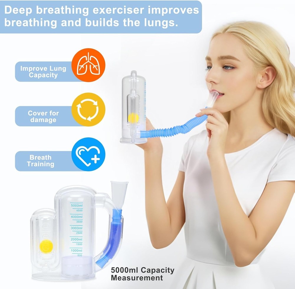 Breathing Trainer Lung Exerciser with Flow Indicator